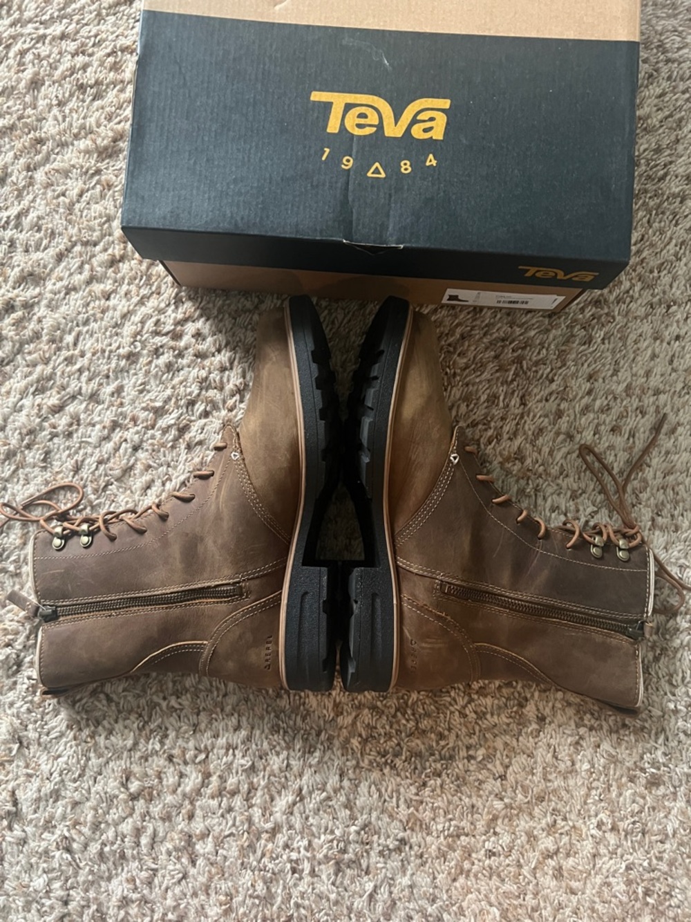 TEVA Women's Rowena Lace Boot Honey Brown Size 10 - Picture 10 of 13